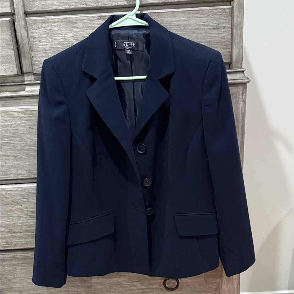 Kasper Dark Blue Blazer 10 petite